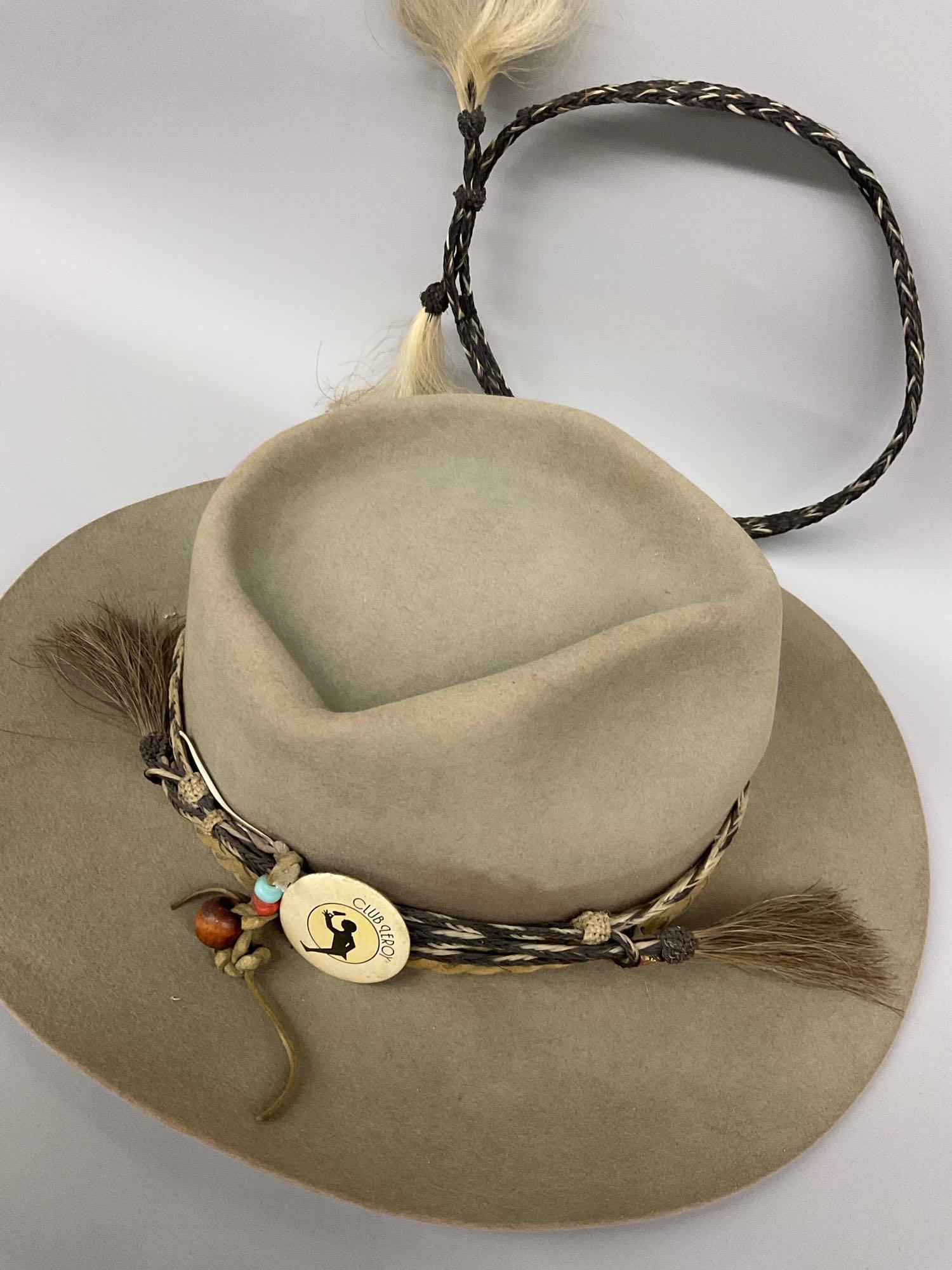 Made in Australia hat ( unknown size) & extra hat band