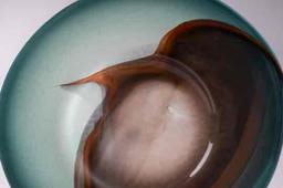 Collectible. Elliptical series, glass, Ira Sapir. 2-3/8" high x 25-1/2" diameter