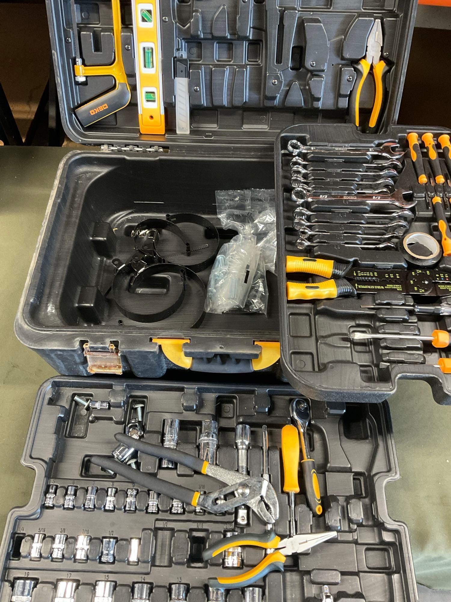 Deko tool set with rolling case. Over 50 pieces