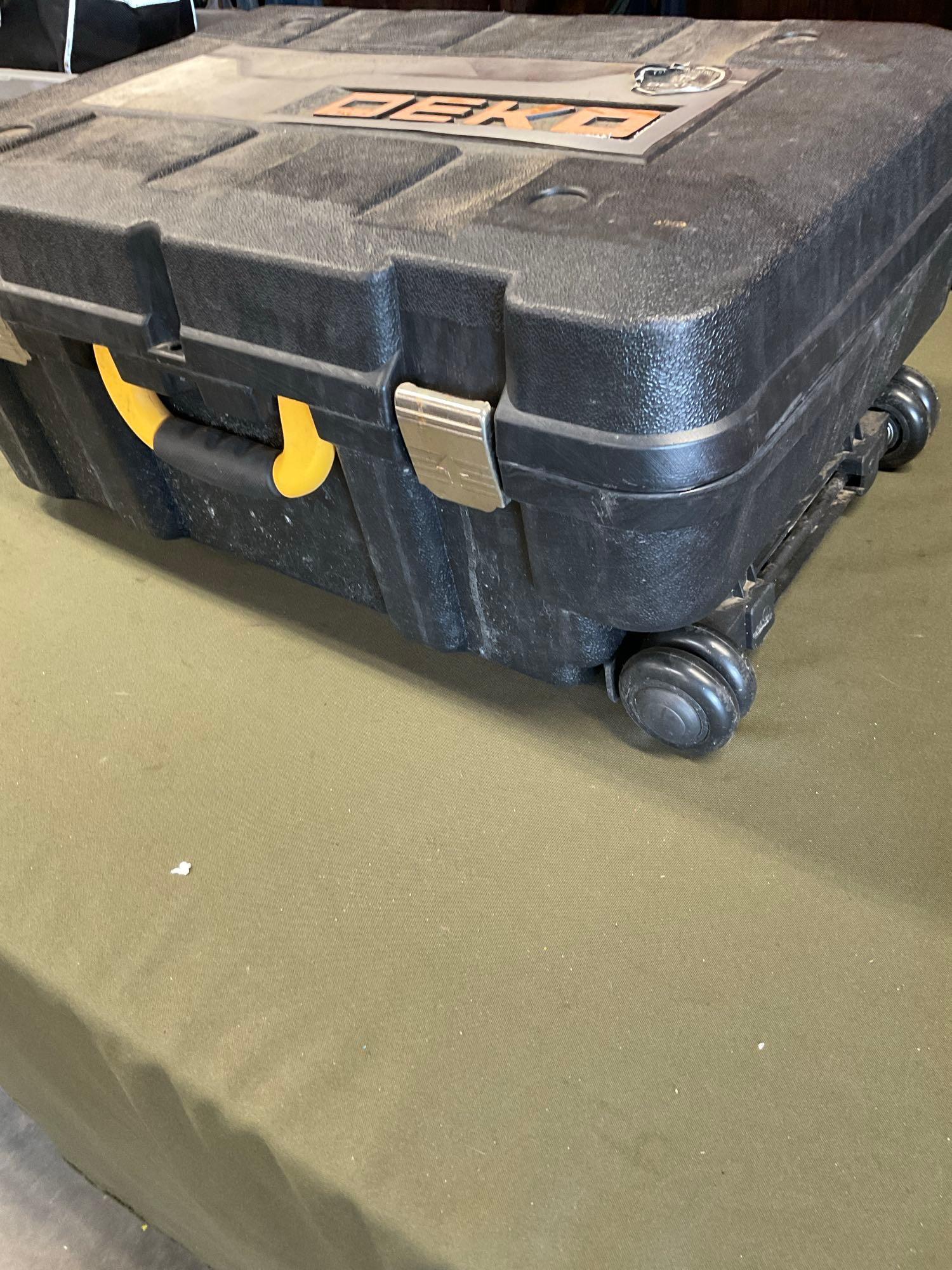 Deko tool set with rolling case. Over 50 pieces
