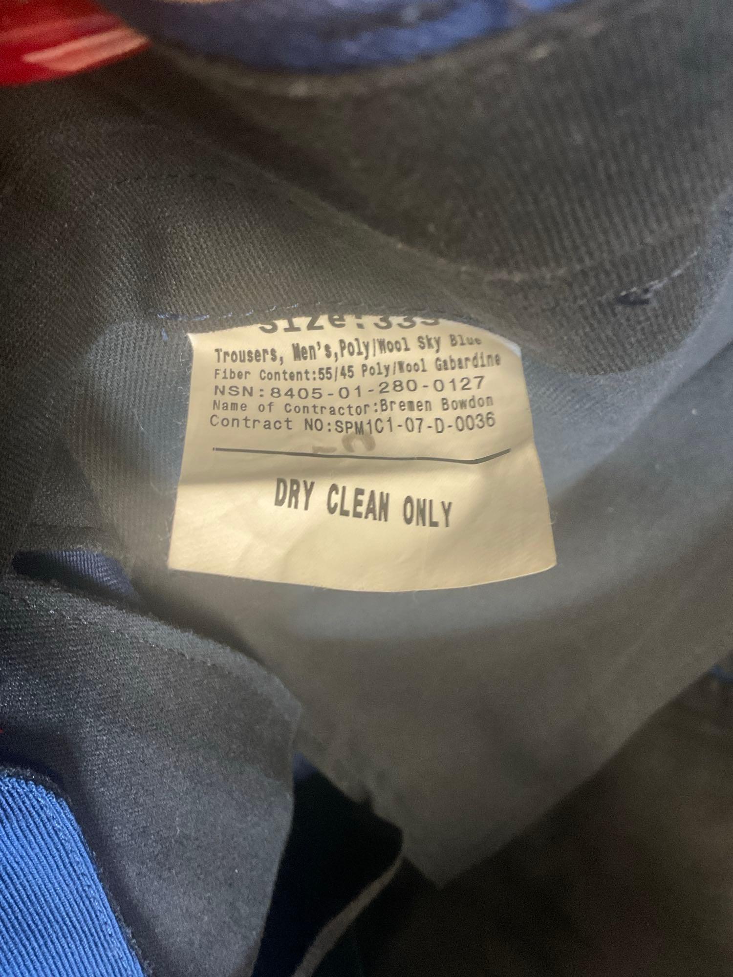 Large rolling bag, with tags all weather coat 42R, coat 44xs with pants 33s, with tags coat 40r, 42L