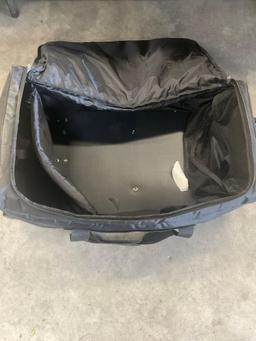 Large rolling bag, with tags all weather coat 42R, coat 44xs with pants 33s, with tags coat 40r, 42L