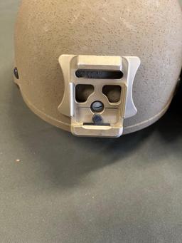 Enhanced Combat helmet with mount, size, 3/4" , padded & helmet cover