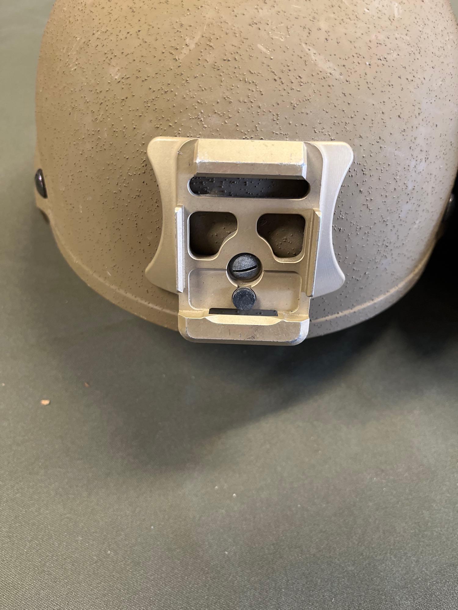 Enhanced Combat helmet with mount, size, 3/4" , padded & helmet cover