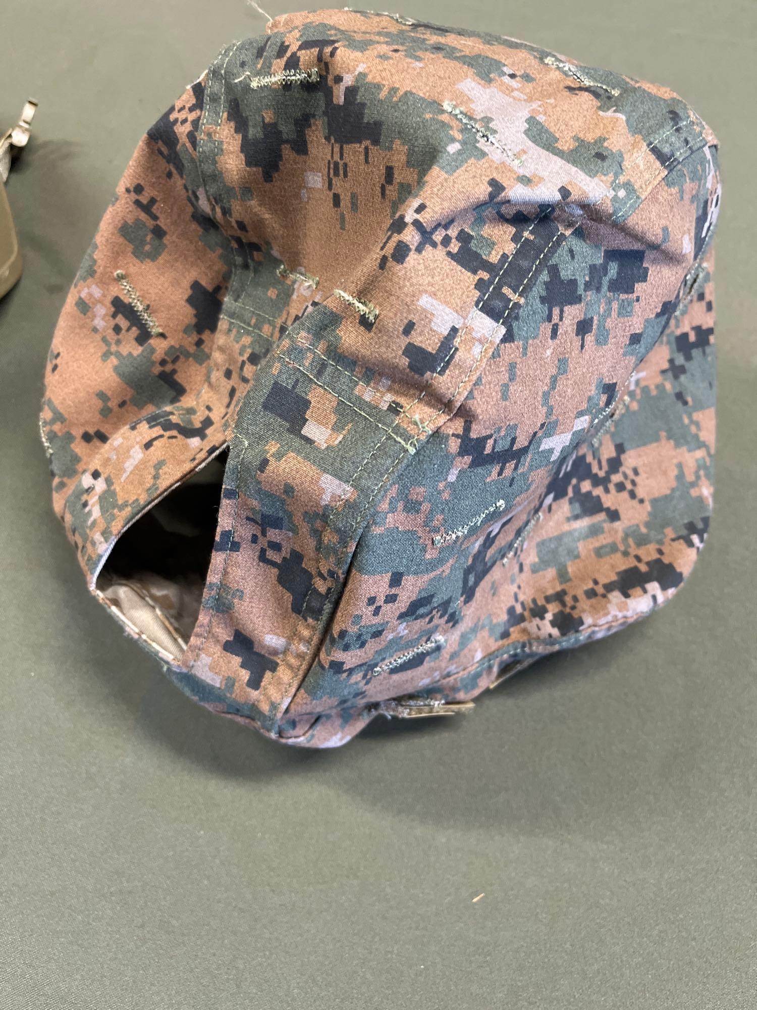 Enhanced Combat helmet with mount, size, 3/4" , padded & helmet cover