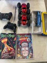 Toy cars, remotes, book & comic, model mini train