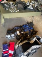 Juniors/Child's, majority Bauer & Itech hockey equipment & Itech Hockey equipment rolling bag. 38