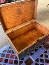 Vintage wood trunk. 12" x 29" x 17"