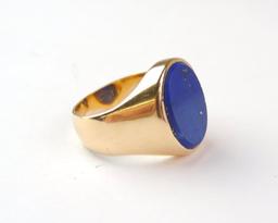 10K Yellow Gold Lapis Lazuli Ring