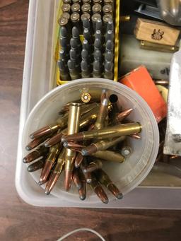 Group of vintage ammunition, bullets, and casings