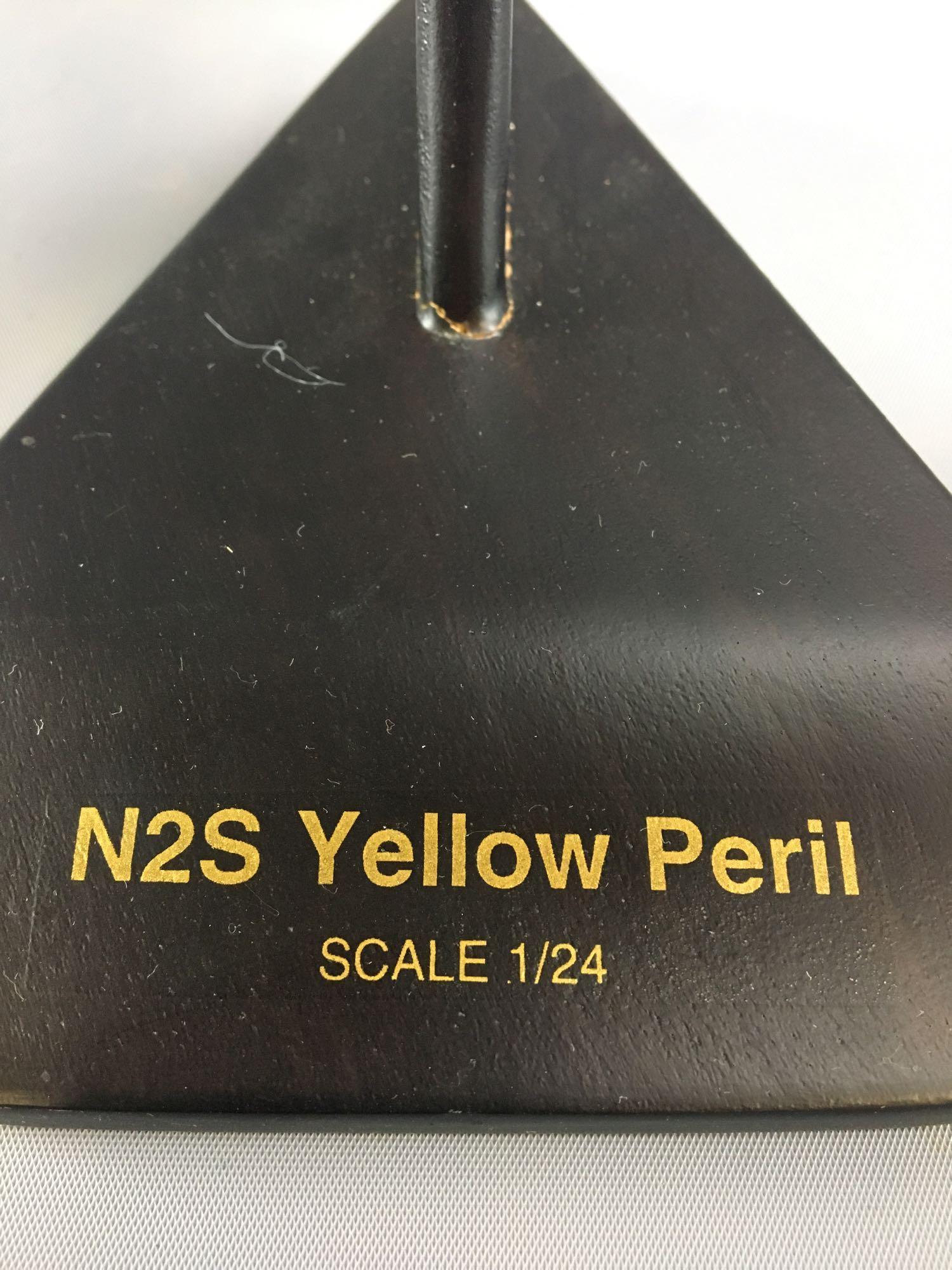 US Navy N2S Yellow Peril Bi-Wing airplane