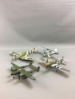 Group of 4 die-cast Fighter Airplanes and more