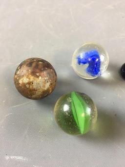 Group of 6 Vintage Marbles