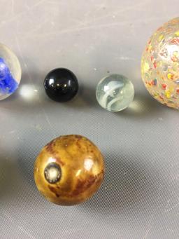 Group of 6 Vintage Marbles