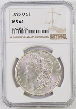 1898 O Morgan Silver Dollar (NGC) MS64.
