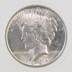 1924 P Peace Silver Dollar (PCI) MS64.