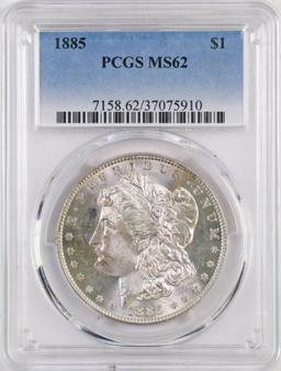 1885 P Morgan Silver Dollar (PCGS) MS62.