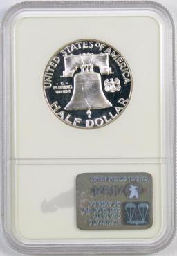 1956 P Franklin Silver Half Dollar (NGC) PF67 Cameo.