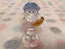 Crystal World Lucy Plays Second Base Figurine