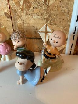 Group of six Lenox peanuts porcelain figurines