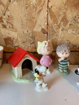 Group of six Lenox peanuts porcelain figurines