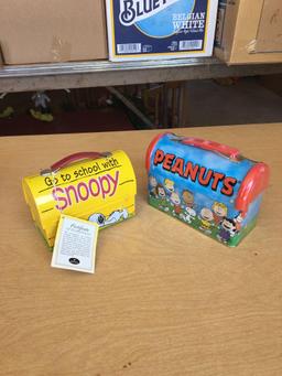 Group of 6 Peanuts Snoopy Tins