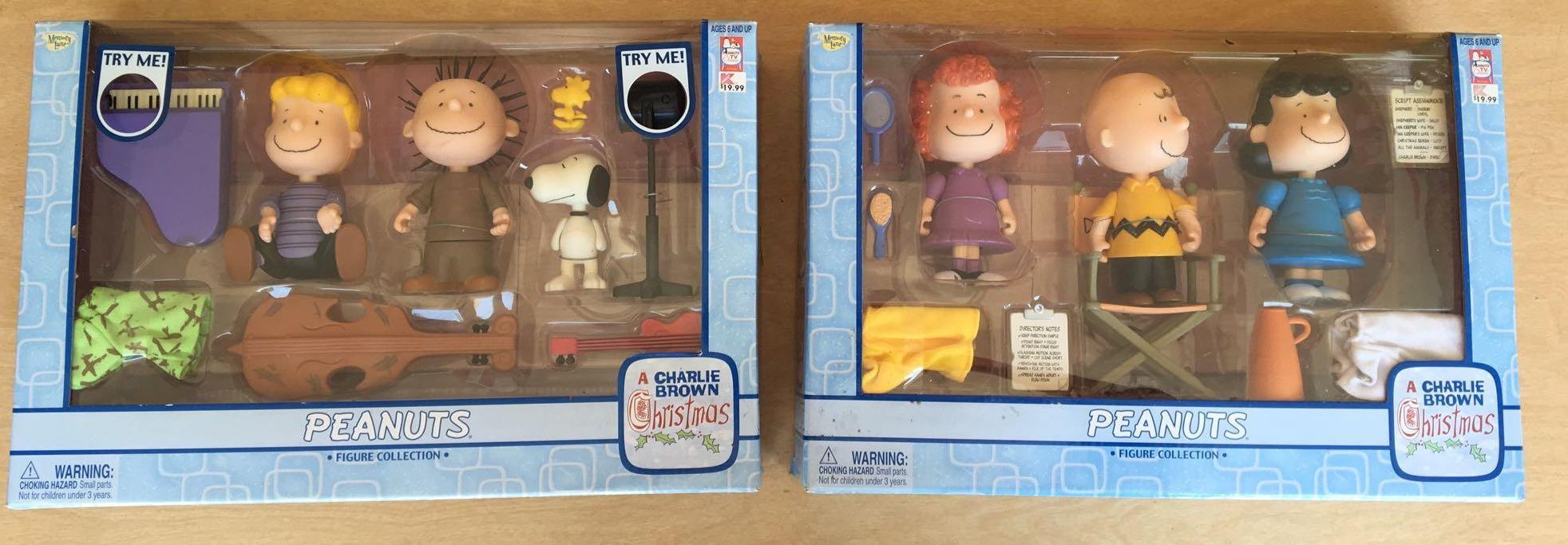 Group of 2 Peanuts A Charlie Brown Christmas Figure Collection Sets