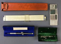 Group of 4 Vintage Drafting Tools and more