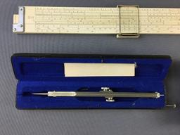 Group of 4 Vintage Drafting Tools and more