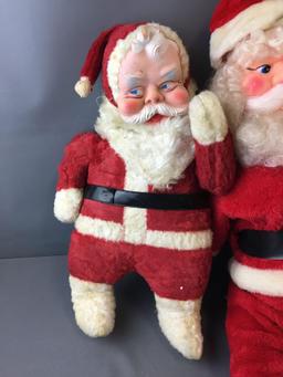 Group of Santa Plush Dolls