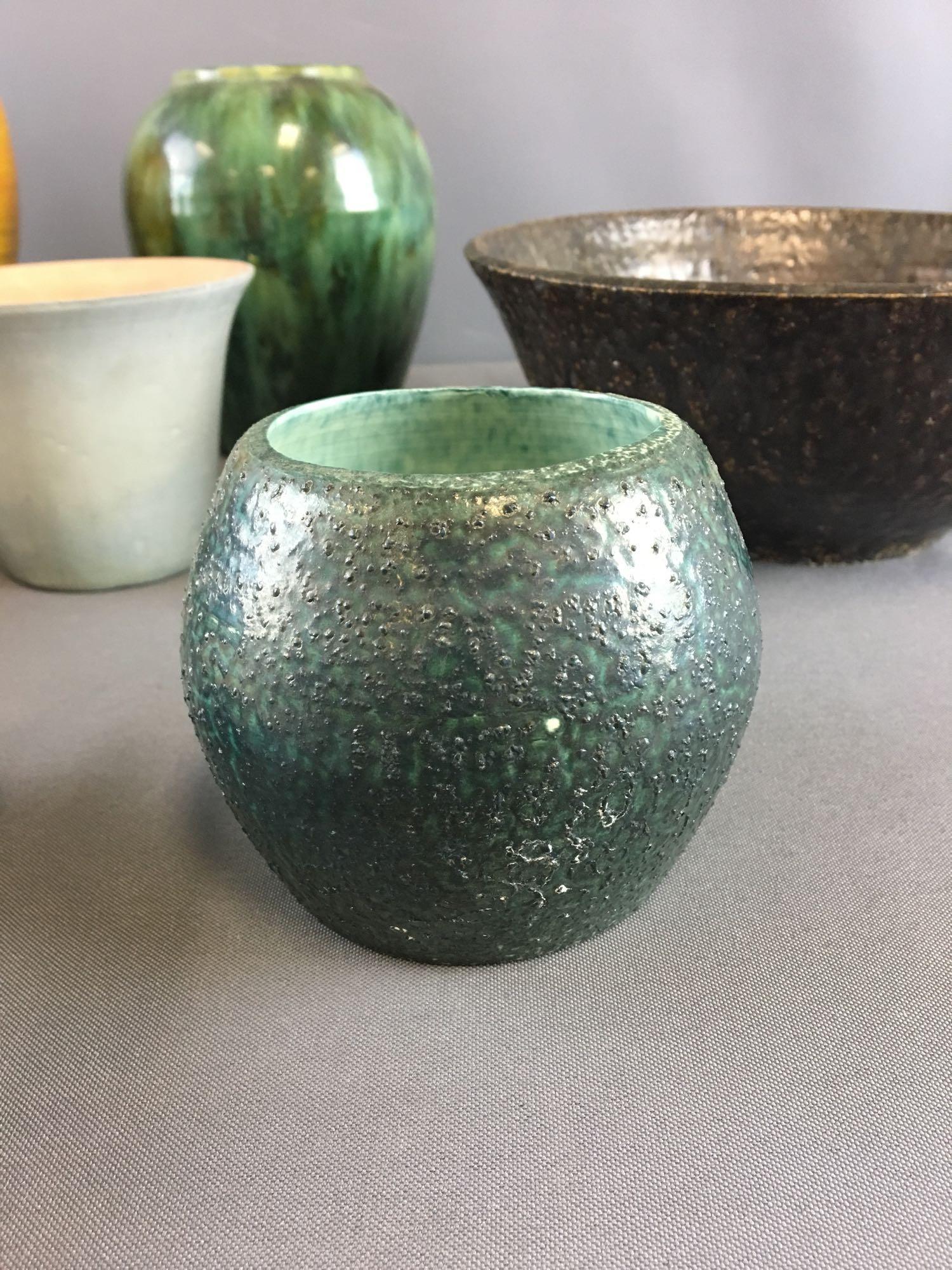 Group of 9 Vintage Pottery Vases and more