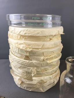 Group of Pyrex Beakers, Test tubes, Pyrex Covers and more