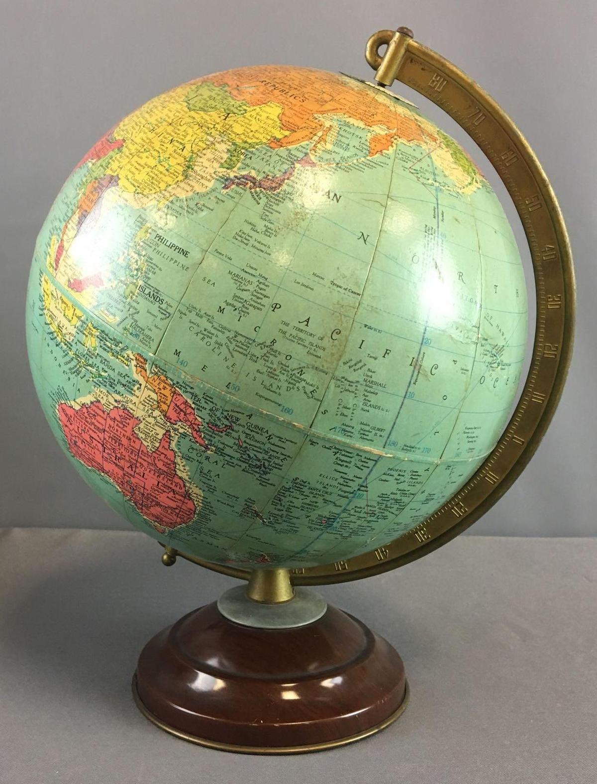 Vintage 10 Inch Replogle Precision Globe