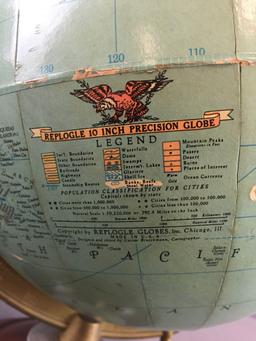 Vintage 10 Inch Replogle Precision Globe