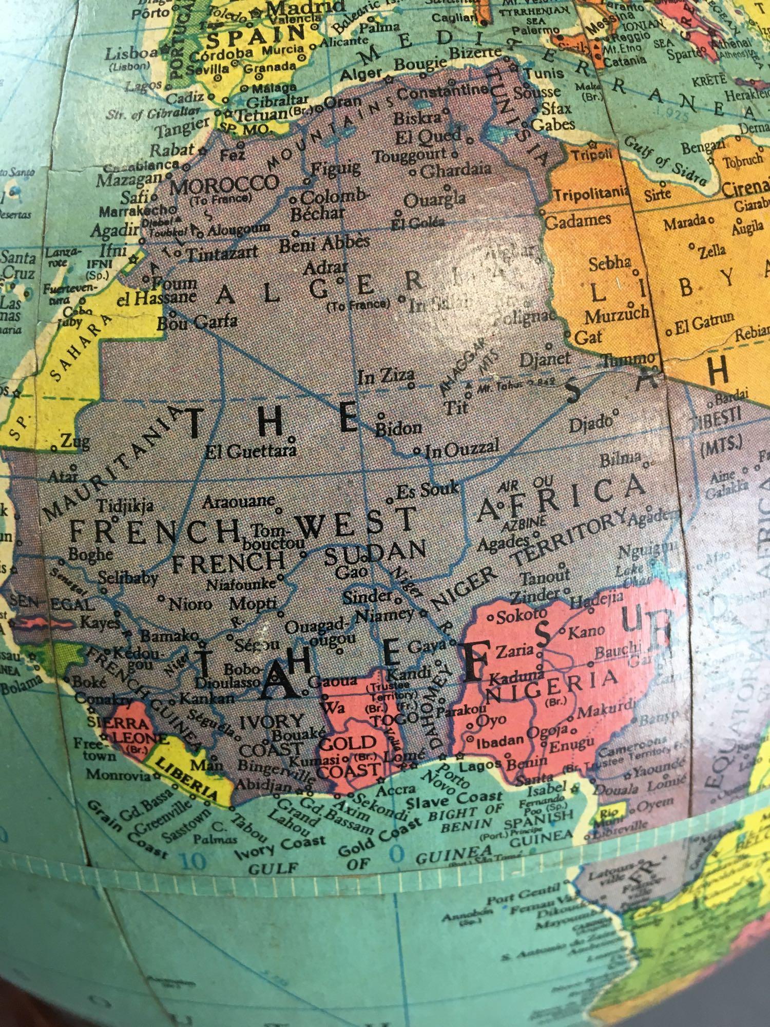 Vintage 10 Inch Replogle Precision Globe