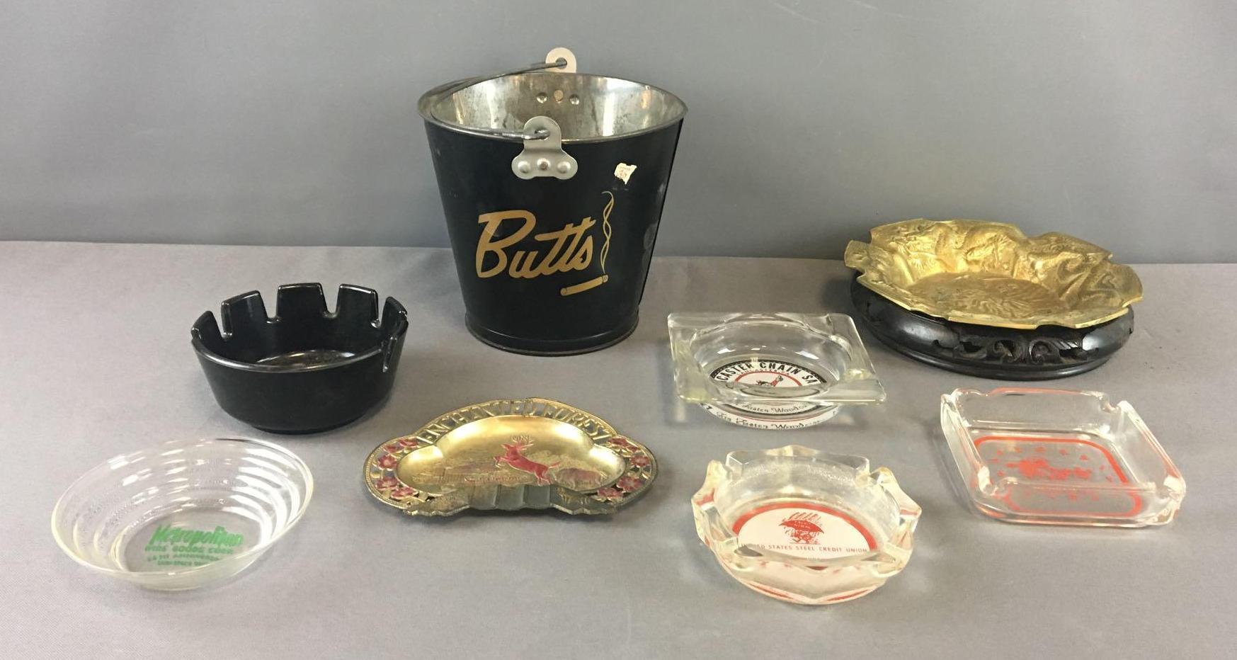 Group of 8 Vintage Ashtrays