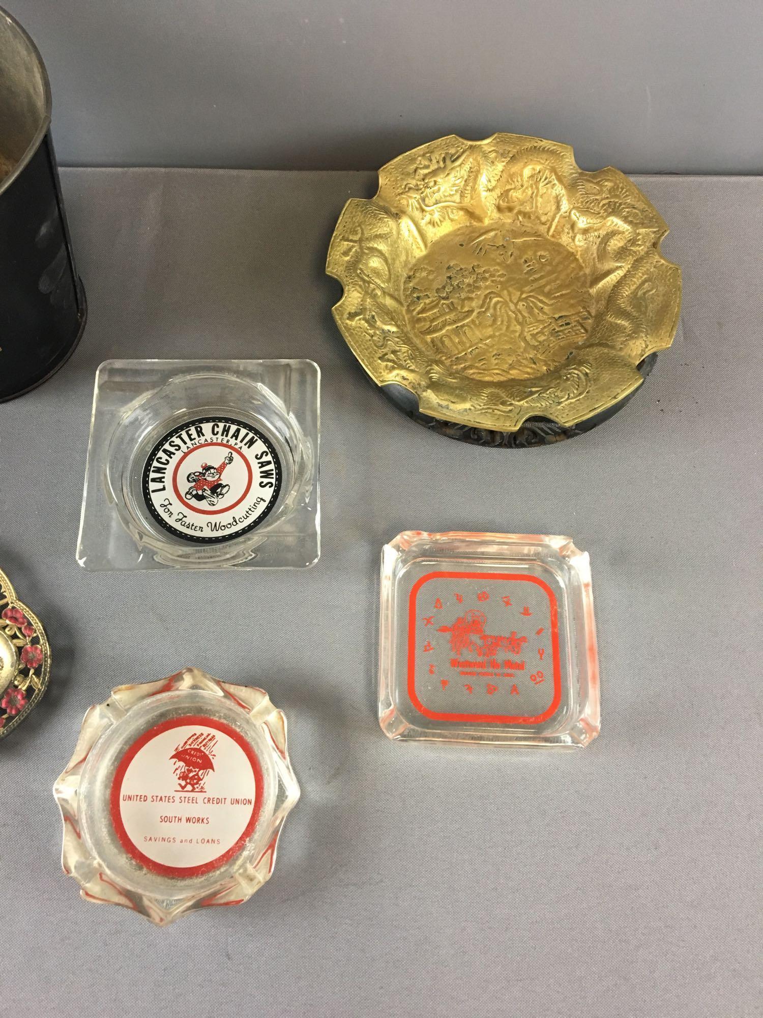 Group of 8 Vintage Ashtrays
