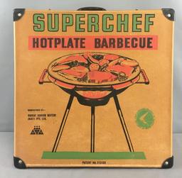 Vintage Superchef Hotplate Barbecue in Case