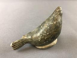 Inuit Eskimo Sea Lion Soapstone carving
