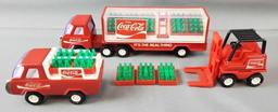 Vintage Buddy L Coca Cola Toy Trucks Set with Original Box.