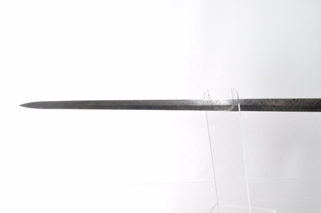 Identified Antique Masonic Templar Knight Ceremonial Sword with Scabbard