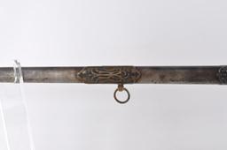 Identified Antique Masonic Templar Knight Ceremonial Sword with Scabbard