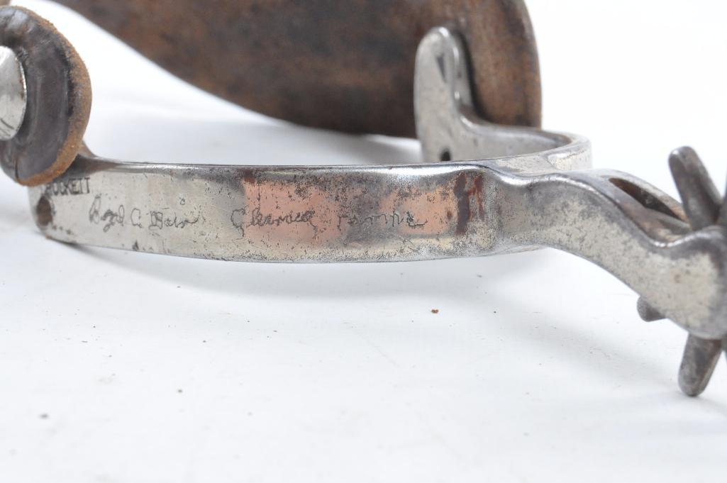 Antique Western Cowboy Crocket Bit and Spurs