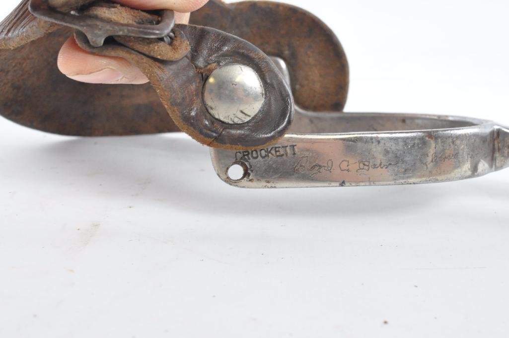 Antique Western Cowboy Crocket Bit and Spurs