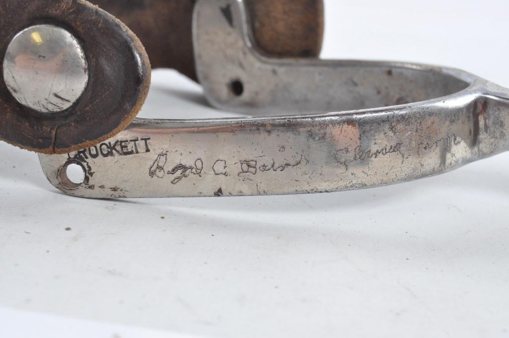 Antique Western Cowboy Crocket Bit and Spurs