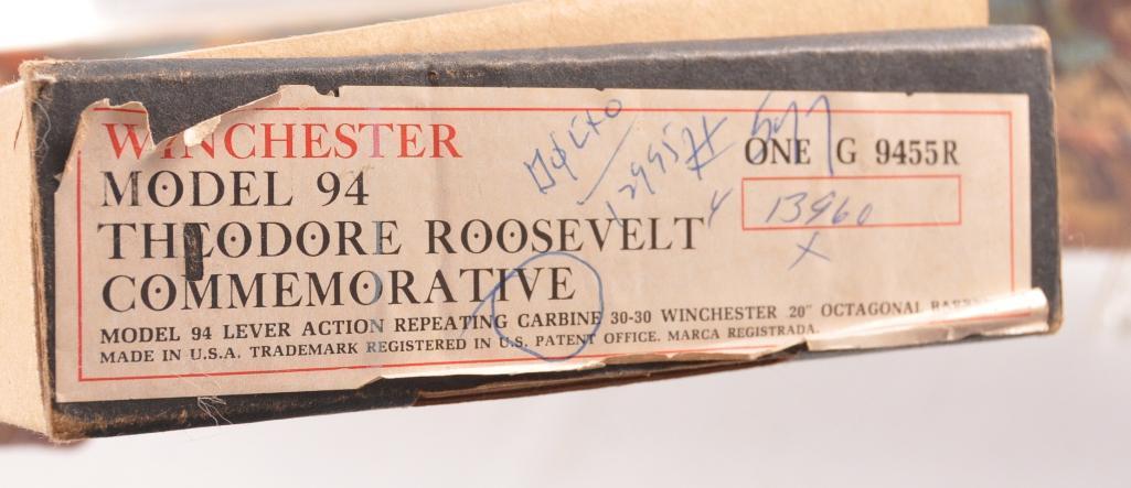 Winchester Model 94 Theodore Roosevelt Commemorative 30-30 Win Cal. Lever Action Carbine