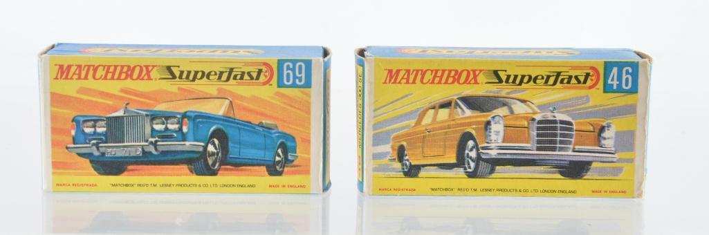Group of 2 Matchbox Superfast Die-Cast Vehicles with Original Boxes