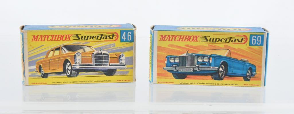 Group of 2 Matchbox Superfast Die-Cast Vehicles with Original Boxes