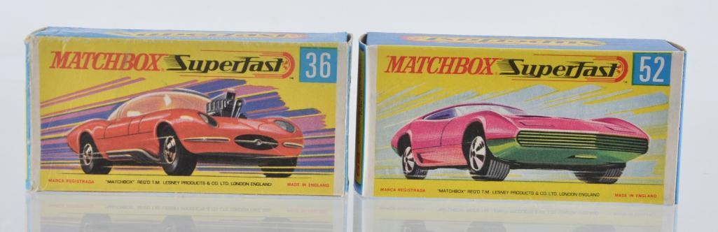 Group of 2 Matchbox Superfast Die-Cast Vehicles with Original Boxes