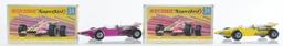 Group of 2 Matchbox Superfast No. 34 Formula 1 Racing Cars Die-Cast Vehicles with Original Boxes